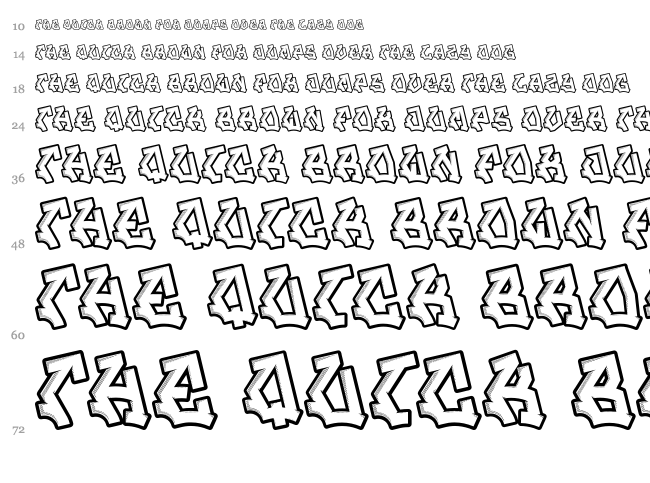 Jam Session font waterfall